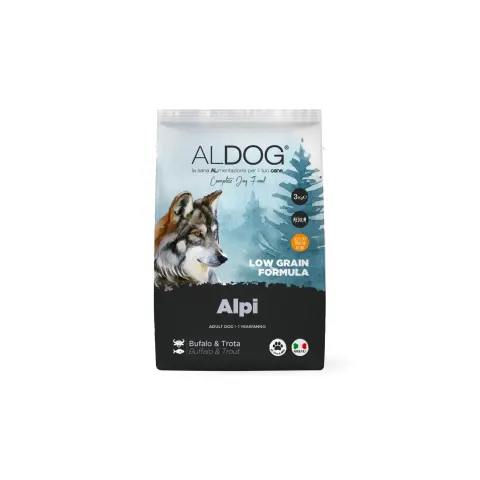 ALDOG Low grain ALPI - bawół + pstrąg 3 kg