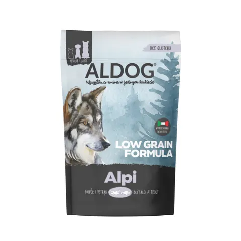 PRÓBKA ALDOG Low grain ALPI bawół + pstrąg 100g