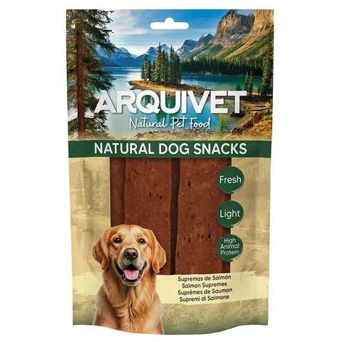 ARQUIVET Naturalny przysmak dla psa – paski z łososia 100 g