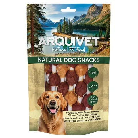 ARQUIVET Naturalny przysmak dla psa – lizak z kurczaka, kaczki i wołowiny 100 g