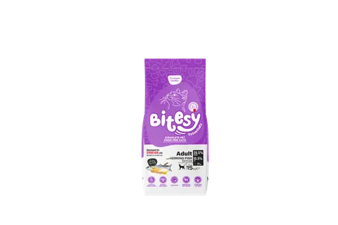 Bitesy Karma dla kotów sterylizowanych ze śledziem 15kg