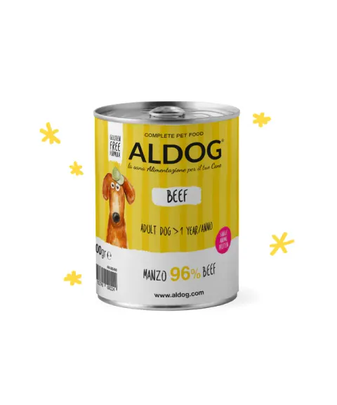ALDOG BEEF - Puszka dla psa - wołowina 96% - 400g