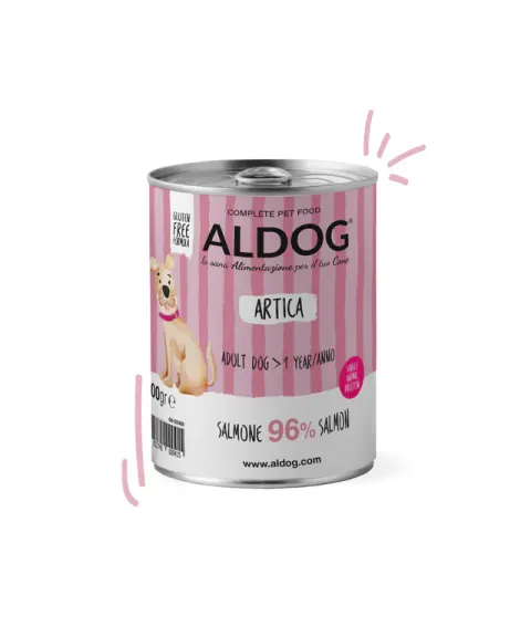 ALDOG ARTICA - Puszka dla psa - łosoś 96% - 400g