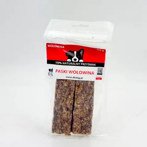 DK DOG - Paski Wołowina - przysmak 100g