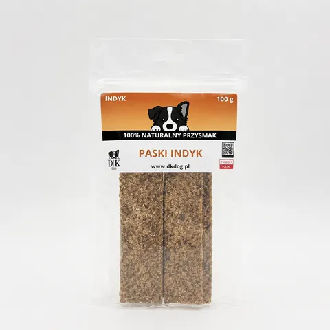 DK DOG - Paski Indyk - przysmak 100g