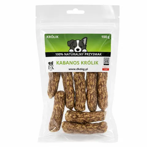 DK DOG - Kabanos Królik - przysmak 100g