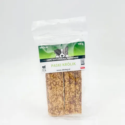 DK DOG - Paski Królik - przysmak 100g