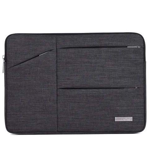 Etui pokrowiec Canvas na laptopa 15,6 cali z kieszonkami Kolor: Grafit
