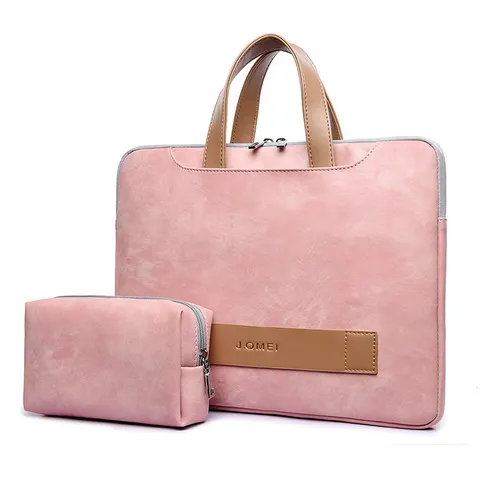 Etui/torba JQ Eva na laptopa 15,6 - 16 cali eco skóra Kolor: różowy
