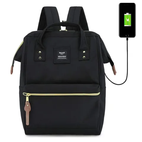 Plecak Himawari 9001 na laptopa 15,6" z USB Kolor: 01. czarny