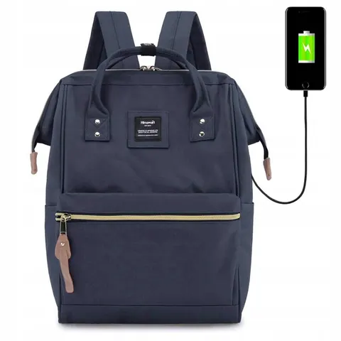 Plecak Himawari 9001 na laptopa 15,6" z USB Kolor: 02. granatowy