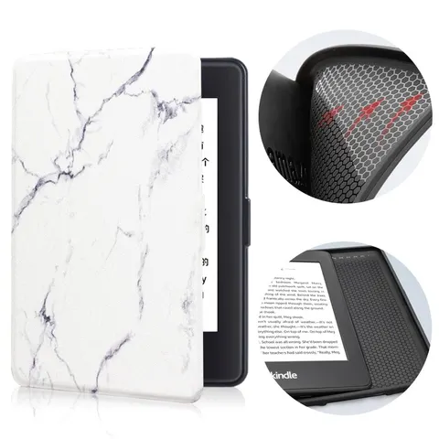 Etui Kindle Paperwhite 1/2/3 silikonowy tył wzory Kolor: 01. Marble