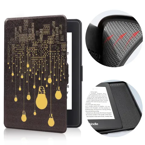 Etui Kindle Paperwhite 1/2/3 silikonowy tył wzory Kolor: 09. Bulbs