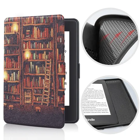 Etui Kindle Paperwhite 1/2/3 silikonowy tył wzory Kolor: 15. Library