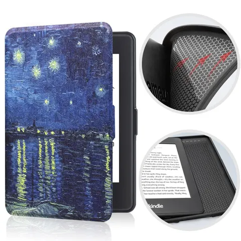 Etui Kindle Paperwhite 1/2/3 silikonowy tył wzory Kolor: 24. Starry night