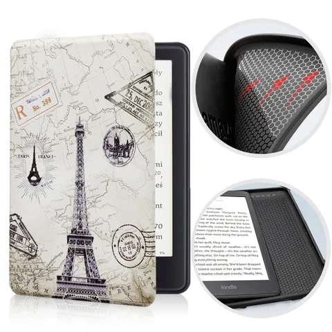 Etui Kindle Paperwhite 5 (11 generacja) silikonowy tył 6,8" wzory Kolor: 06. Eiffel Tower