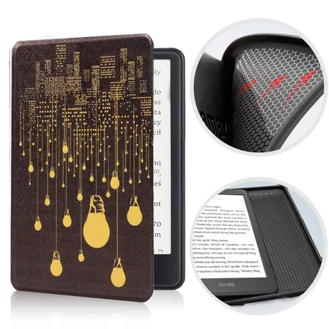 Etui Kindle Paperwhite 5 (11 generacja) silikonowy tył 6,8" wzory Kolor: 09. Bulbs