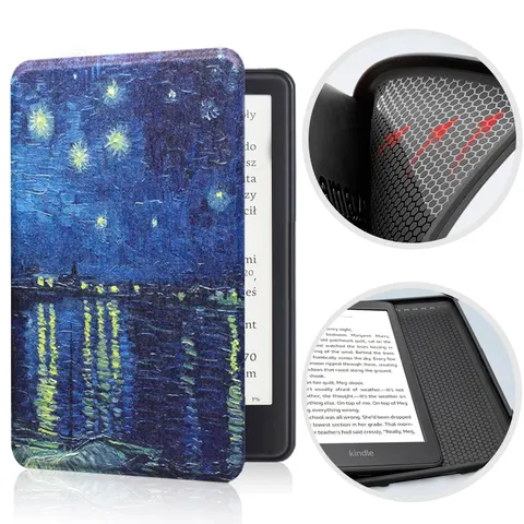 Etui Kindle Paperwhite 5 (11 generacja) silikonowy tył 6,8" wzory Kolor: 24. Starry night
