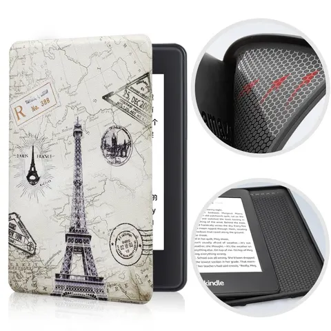 Etui Kindle 11 Touch silikonowy tył wzory Kolor: 06. Eiffel Tower