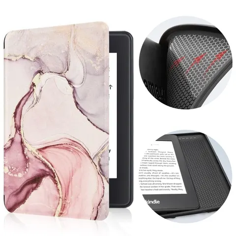 Etui Kindle 11 Touch silikonowy tył wzory Kolor: 43. Pink marble