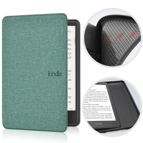 Etui Kindle 11 Touch silikonowy tył tekstura Kolor: eukaliptusowy