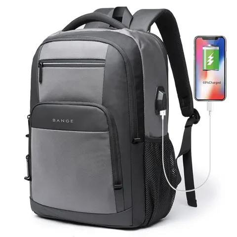 Plecak Bange na laptopa 17 cali (17,3") BG-1921 z USB Kolor: szary