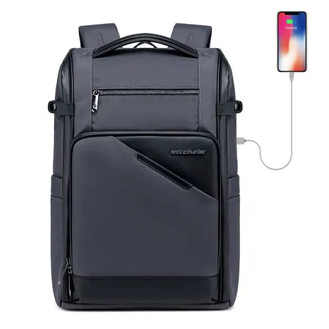 Plecak Arctic Hunter na laptopa 15,6" B00675 z USB Kolor: szary
