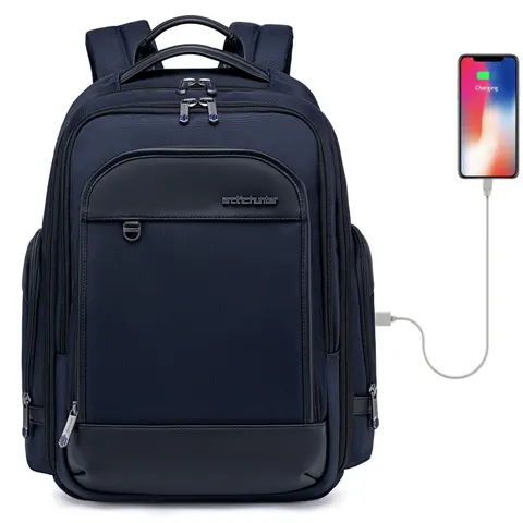 Plecak Arctic Hunter na laptopa 15,6" B00683 z USB dwukomorowy Kolor: niebieski