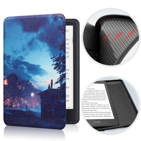 Etui Kindle Paperwhite 6 (12 generacja), 7 cali, silikonowy tył, wzory Kolor: 20. Lanterns