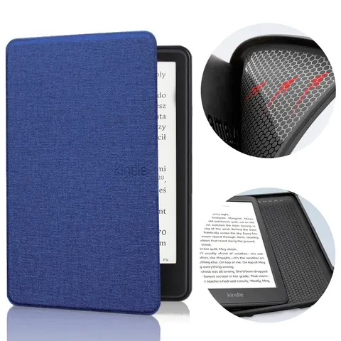 Etui Kindle Paperwhite 6 (12 generacja), 7 cali, silikonowy tył, tekstura Kolor: ciemnoniebieski