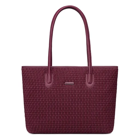 Torba damska na ramię Chantria CB00800 na laptopa 14" Kolor: czerwone wino