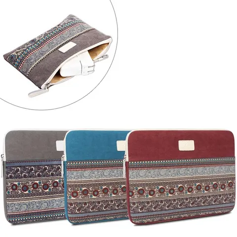 Zestaw etui pokrowiec etno Canvas na laptopa 16 cali (16,4") + etui na zasilacz