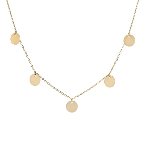 Choker złoty z blaszkami