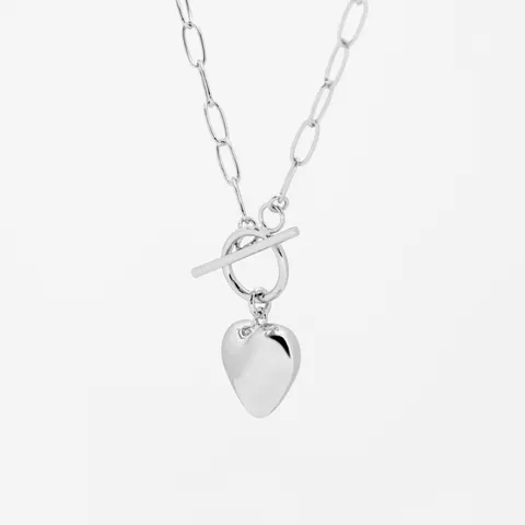 Choker z sercem; rodowany