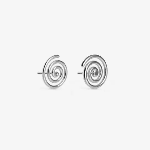 Kolczyki spirale; srebrne