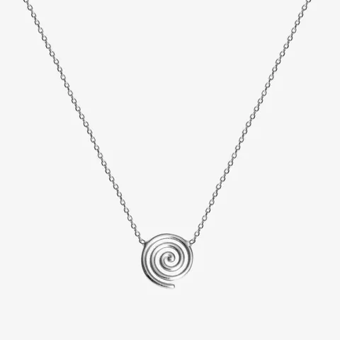 Naszyjnik ze spiralą; srebrny
