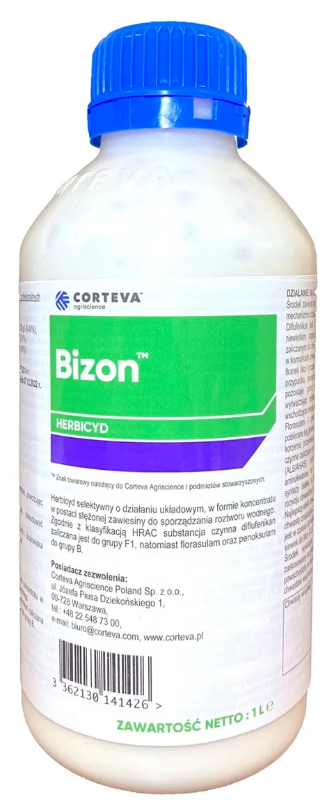 Bizon 1l CORTEVA chwasty w zbożach, jesienny zabieg, przytulia, miotła, chaber