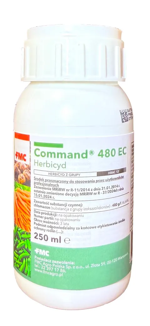 Command 480EC 250ml FMC chlomazon, ziemniak, rzepak ,groch, marchew, przytulia, bodziszek