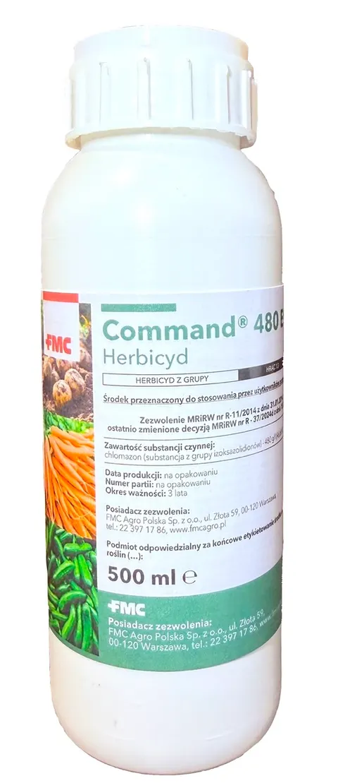 Command 480EC 500ml FMC chlomazon, ziemniak, rzepak ,groch, marchew, przytulia, bodziszek