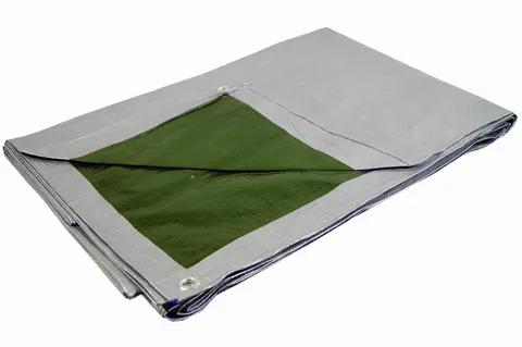 Plandeka okryciowa gruba - 3x5m - srebrna