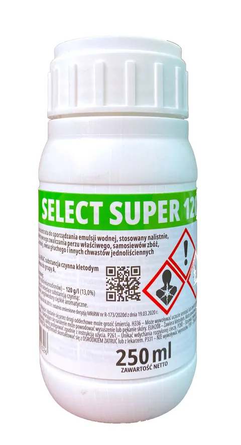 Select Super 120EC 0,25l UPL kletodym, chwasty jednoliścienne, gorczyca, lucerna, bobik, perz, owies głuchy