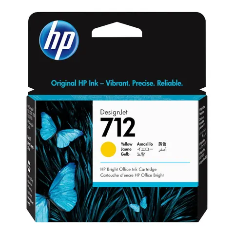 Tusz HP 712 Y - żółty (29 ml)