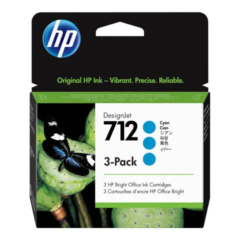 Tusz HP 712 C - cyan (3 x 29 ml)