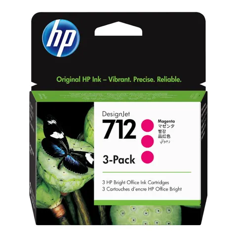 Tusz HP 712 M - purpurowy (3 x 29 ml)
