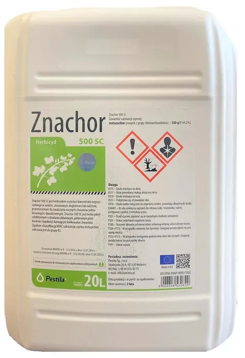 Znachor 500 SC 20L PESTILA metazachlor chwasty jedno i dwuliścienne w rzepaku