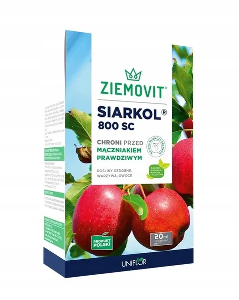 Siarkol 800SC 20ml ZIEMOVIT chroni przed mączniakiem prawdziwym, rośliny ozdobne, warzywa, owoce