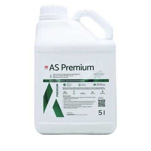 AS Premium 5L adjuwant, dodatek do glifosatu, wzmacnia działanie