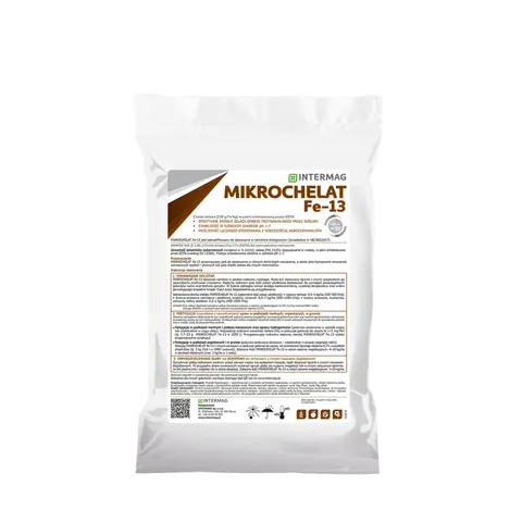 Mikrochelat FE 13 5kg INTERMAG chelat żelaza EDTA 130g Fe/kg ultragranulat