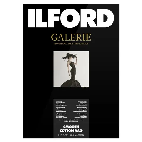 Papier ILFORD GALERIE Smooth Cotton Rag 310 g/m2 - 10x15, 50 arkuszy