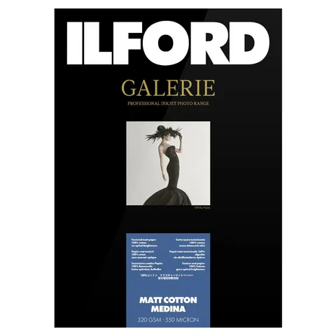 Papier ILFORD GALERIE Matt Cotton Medina 320 g/m2 - A3, 25 arkuszy